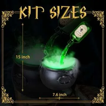 Haunting Halloween Cauldron Decor with Floating Potion Effect
