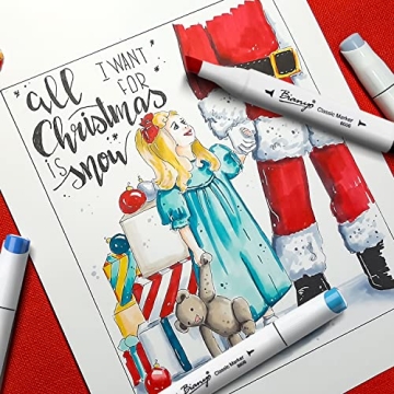 Bianyo 72 Colors Dual Tip Alcohol Markers Set