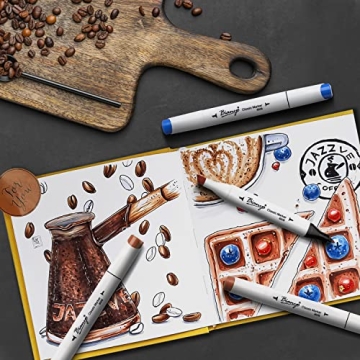 Bianyo 72 Colors Dual Tip Alcohol Markers Set