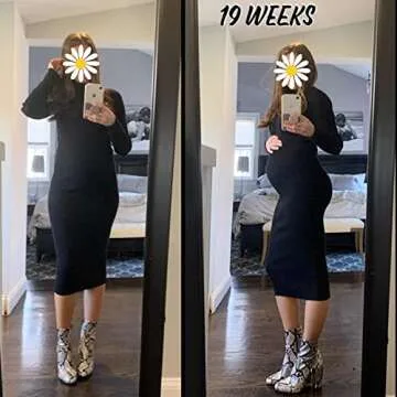 Rocorose Women's Turtleneck Midi Dress Perfect for Any Occasion