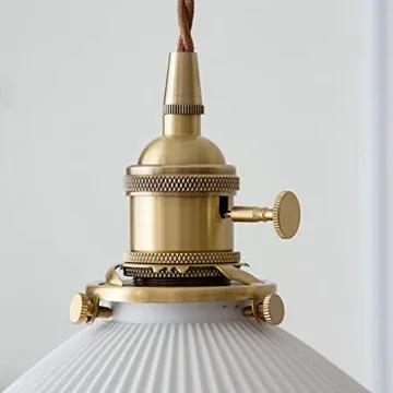 ZTTECH Elegant Ceramic Hanging Lamp with Brass Switch