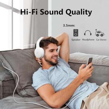 Seulliya USB C to 3.5mm Audio Aux Jack Cable, Aux Cord for iPhone 15, Type C to 3.5mm Headphone Car ...