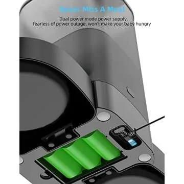 HoneyGuaridan 5L Automatic Cat Feeder for Two Cats, Cat Food Dispenser with Stainless Steel Bowl,Timed Feeder Programmable 1-6 Meals Control, Dual Power Supply,Desiccant Bag Black