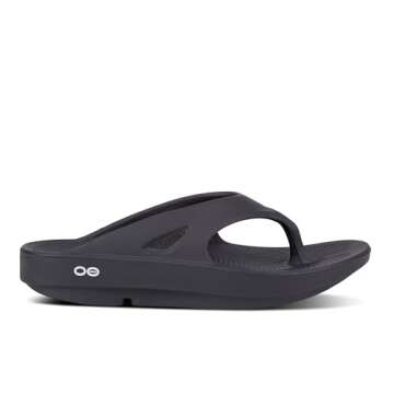 OOFOS OOriginal Recovery Sandal, Black - Women’s Size 13, Men’s Size 11