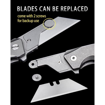 ainhue A373 Titanium Utility Knife with 10 Blades