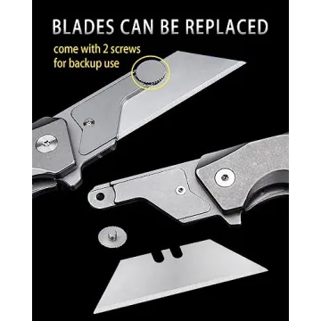 ainhue A373 Titanium Utility Knife with 10 Blades