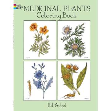 Medicinal Plants Coloring Book for Relaxation and Learning