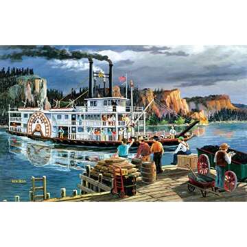Riverboat 550 pc Jigsaw Puzzle by Ken Zylla - SUNSOUT INC