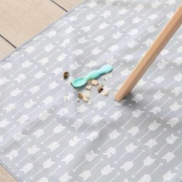 Bumkins Baby Splat Mat for Under High Chair, Babies Toddlers Eating Mess Mat, Waterproof Reusable Cl...