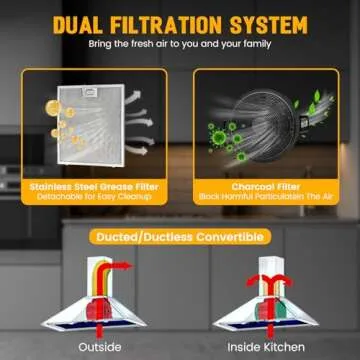 VENFAN 30 Inch 600 CFM Under Cabinet Range Hood