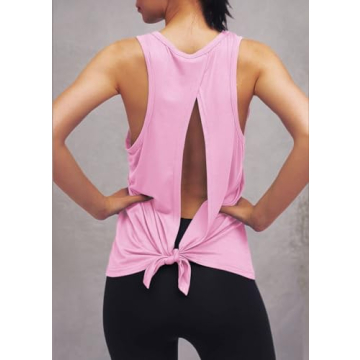 Mippo Women's Backless Workout Yoga Tops for Summer Comfort