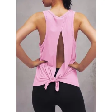 Mippo Women's Backless Workout Yoga Tops for Summer Comfort