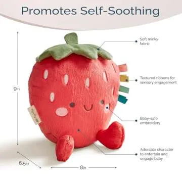Itzy Ritzy Plush Strawberry Toy for Babies & Kids
