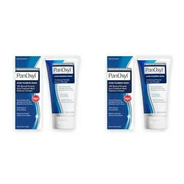 PanOxyl Maximum Strength Acne Foaming Wash - 10% Benzoyl Peroxide, 5.5 Oz, 2 Pack