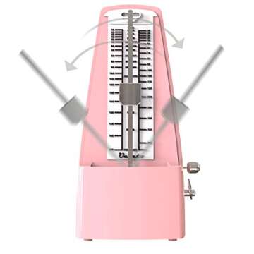 Mechanical Metronome Loud Sound Piano Drum Violin Guitar Saxophone Pink