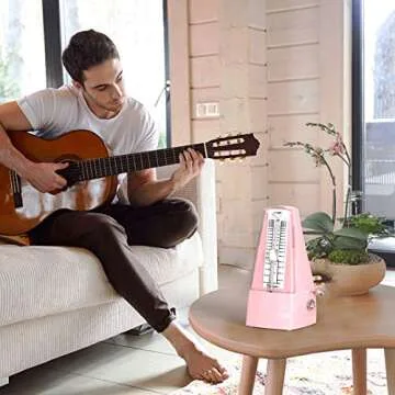 Mechanical Metronome Loud Sound Piano Drum Violin Guitar Saxophone Pink