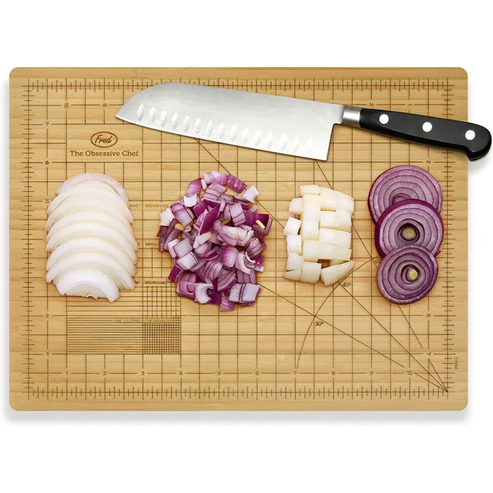 Obsessive Chef Bamboo Cutting Board for Kitchen Precision
