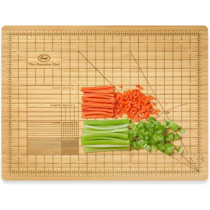 Obsessive Chef Bamboo Cutting Board for Kitchen Precision