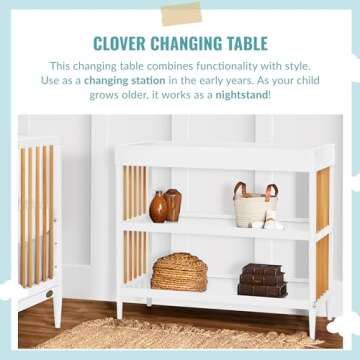 Dream On Me Sleepy Little Sloth, Moon Bear Reaching for The Stars and Clover Changing Table