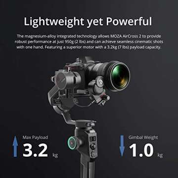 MOZA AirCross 2 - 3 Axis Gimbal for Mirrorless Cameras