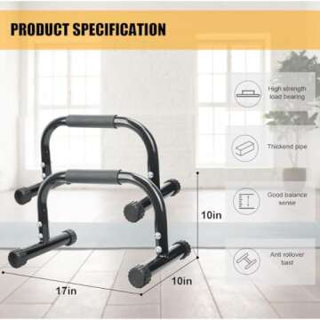 AmazeFan Parallettes Bars, Push Up Bars Strength Training for Handstands, Full Planche & Dips, Calis...