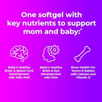 ONE A DAY Women's Prenatal 1 Multivitamin including Vitamin A, Vitamin C, Vitamin D, B6, B12, Iron, ...