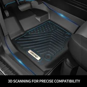 OEDRO Floor Mats Fit for 2019-2024 Ram 2500/3500 Crew Cab with 1st Row Bucket or Bench Seats, Custom Fit TPE All Weather Car Mats Includes 1st and 2nd Row