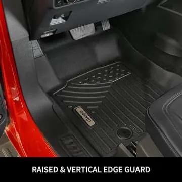 OEDRO Floor Mats Fit for 2019-2024 Ram 2500/3500 Crew Cab with 1st Row Bucket or Bench Seats, Custom Fit TPE All Weather Car Mats Includes 1st and 2nd Row