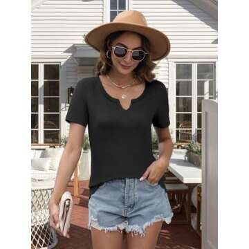 Stylish Womens Summer V-Neck Tops for Every Occasion