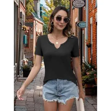 Stylish Womens Summer V-Neck Tops for Every Occasion