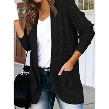 Women's Cozy Knit Open Front Cardigans for Fall Fashion