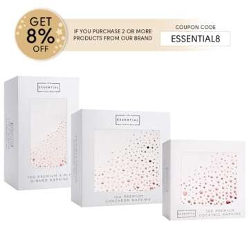 Stylish Rose Gold Napkins, 100 Disposable Rose Gold Cocktail Napkins, Rose Gold Star Napkins, 5x5 Inch Rose Gold Napkins for Wedding, 3- Ply Rose Gold Paper Napkins, Rose Gold Dessert Napkins