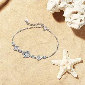 Echesperamo Four Leaf Clover Chain Bracelet for Women