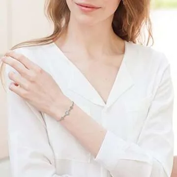 Echesperamo Four Leaf Clover Chain Bracelet for Women