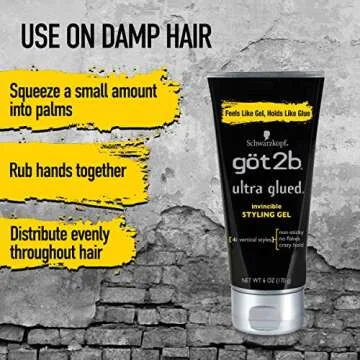 Got2B Ultra Glued Styling Gel - Strong Hold for All Hair Types