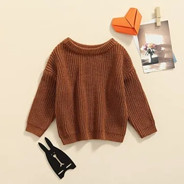 Stylish Karwuiio Toddler Knit Sweater for Fall Winter