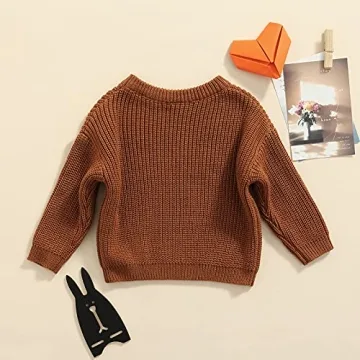 Stylish Karwuiio Toddler Knit Sweater for Fall Winter