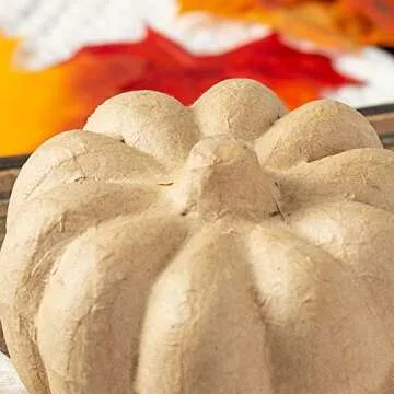 Pack of 6 Small Paper Mache Pumpkins for Fall Crafts