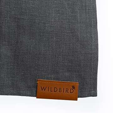 WildBird Ring Sling Baby Carrier for New Moms & Dads & Caregivers - Made from 100% Belgium Linen - for Newborns to Toddlers Up to 35 lbs - Standard 74" Size (Chickadee Fabric/Rose Gold Ring)