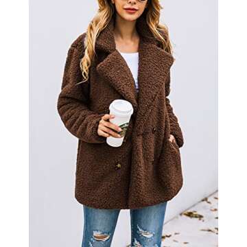 Trendy Sherpa Fleece Jacket for Women - Stylish & Warm Outerwear