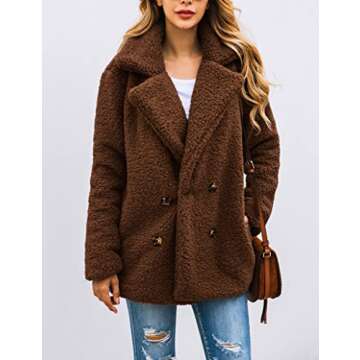 Trendy Sherpa Fleece Jacket for Women - Stylish & Warm Outerwear