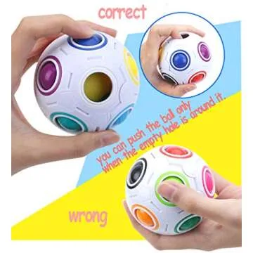 TANCH Rainbow Ball Puzzle Fidget Toy for Kids Adults