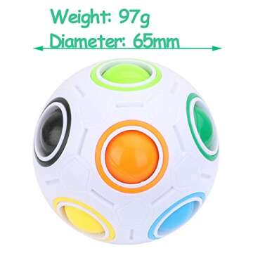 TANCH Rainbow Ball Puzzle Fidget Toy for Kids Adults