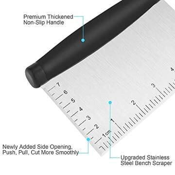 UUBAAR Bench Scraper - Ergonomic Stainless Steel Kitchen Tool