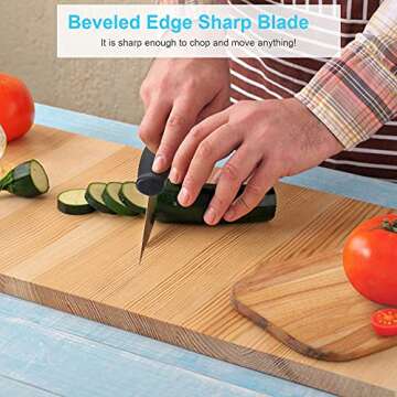 UUBAAR Bench Scraper - Ergonomic Stainless Steel Kitchen Tool