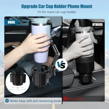 Cup Holder Phone Mount for Car - 360° Rotation