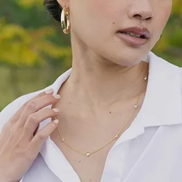 NYC Sterling Gold Plated Cubic Zirconia Necklace for Women