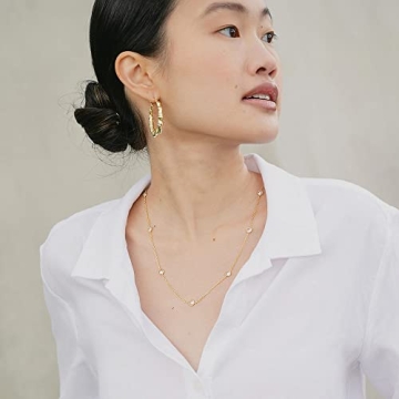 NYC Sterling Gold Plated Cubic Zirconia Necklace for Women