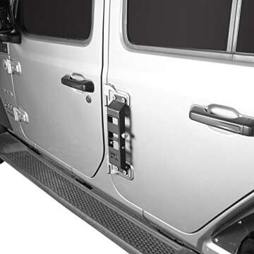 Hooke Road Door Hinge Step Foot Pedal Compatible with Jeep Gladiator/JL Wrangler 2018-2025 (Pack of ...