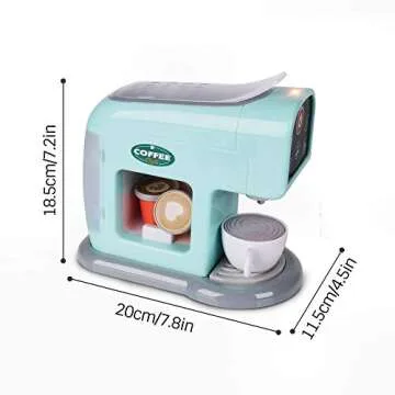 infunbebe Jeeves Jr. Kids Coffee Maker Toy Electronic Pretend Coffee Machine Play with Mug and Coffee Capsules My First Kitchen Appliance for Toddlers